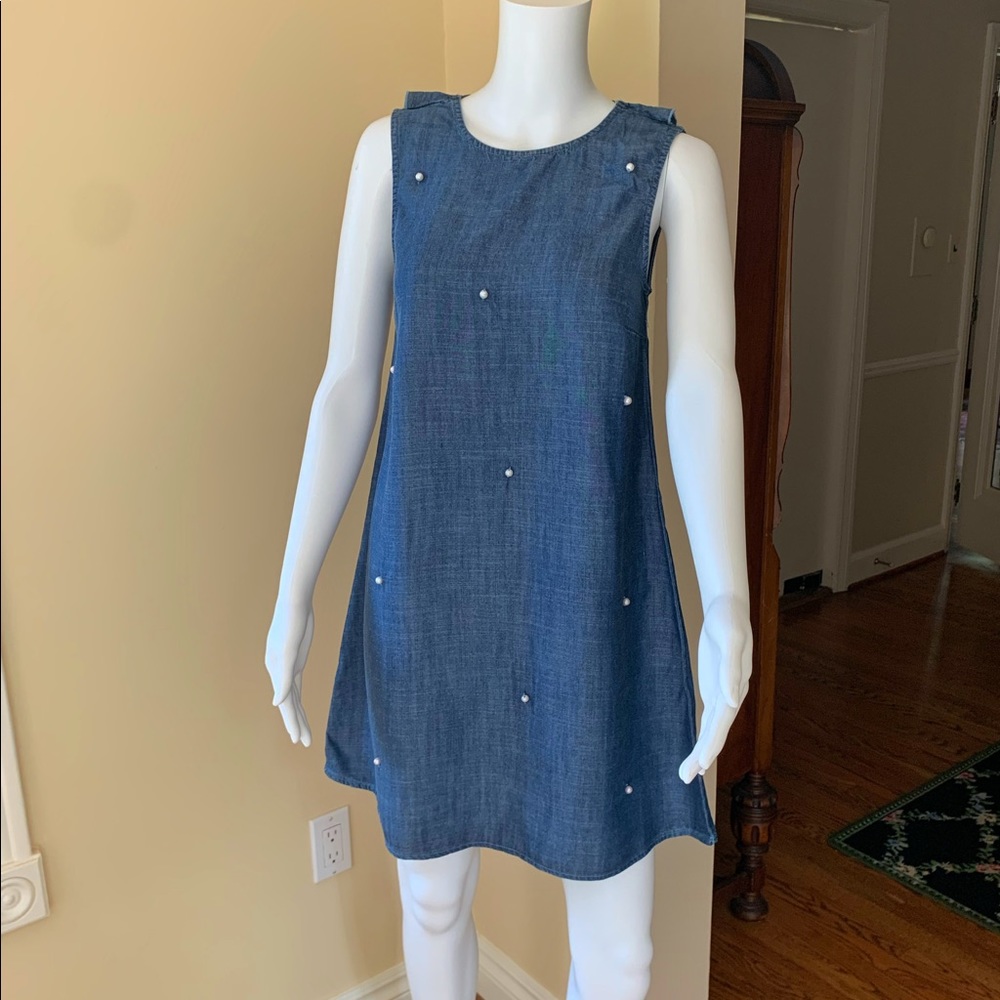 5 for $25 - NWT Denim Pearly Dress